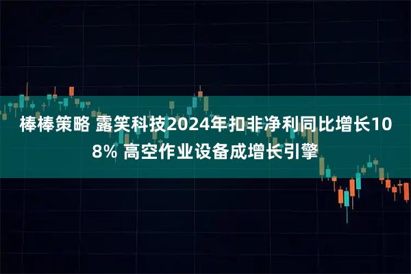 棒棒策略 露笑科技2024年扣非净利同比增长108% 高空作业设备成增长引擎