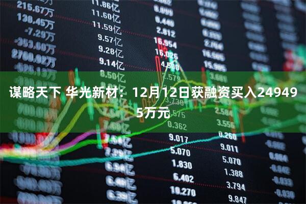 谋略天下 华光新材：12月12日获融资买入249495万元